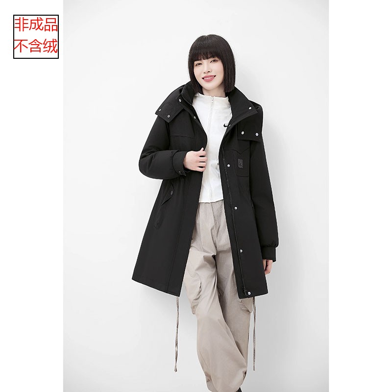 2025新款2599羽绒服九半成品冬中长女士衣皮壳脱卸派克翻新定做