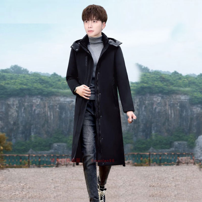 羽绒服男士休闲长款九成品
