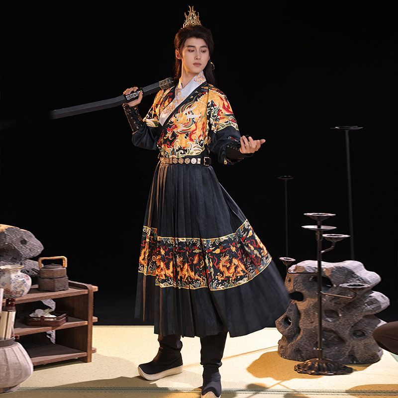 原創(chuàng)漢服【龍嘯】飛魚服錦衣衛(wèi)明制男女同款日常情侶春秋季