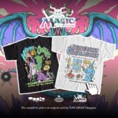 T恤男女宽松棉落肩万智牌地下城大码 Wizard vintage复古跑团短袖