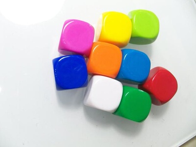 18号光板圆角可擦彩色亚克力骰子