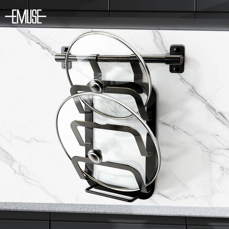 太空铝厨房收纳置物架墙上带沥水