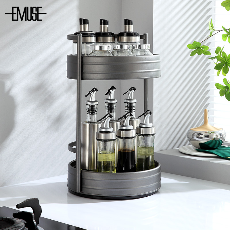 伊沐馨可旋转调料架单双层