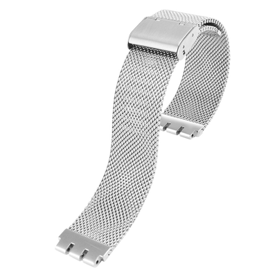 不锈钢手表带适配斯沃琪YVS401G