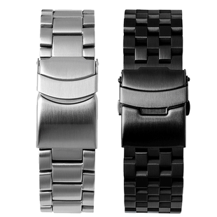 不锈钢表带手表链适配鲁美诺斯钢带美度西铁城精工手表链22 23 24