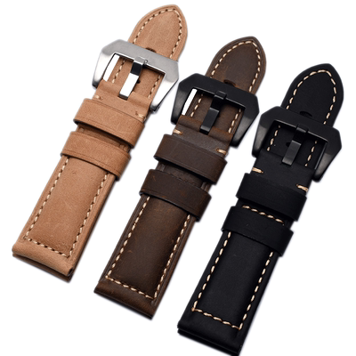 适配沛纳海系列磨砂牛皮手表带