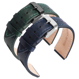 改装复古真皮手表带适配卡西欧小方表A159W-N1 AE-1200WHD A168男