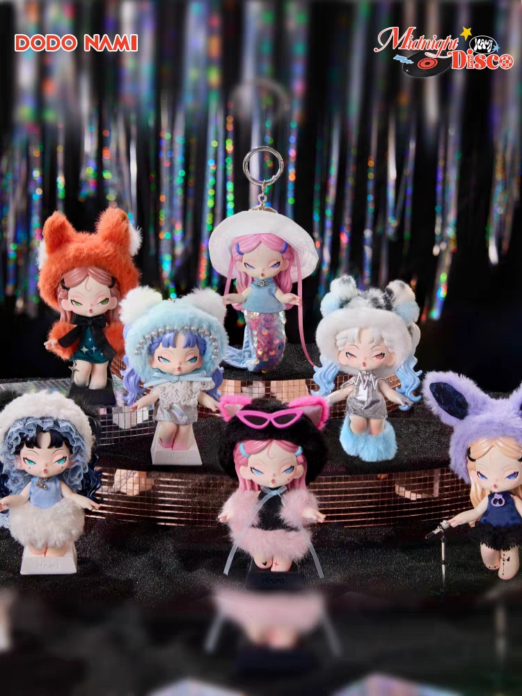 正版DODONAMI午夜Disco挂件盲盒毛绒玩偶可爱手办公仔玩具女礼物