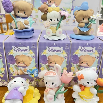 正版名创优品mikko鲜花系列盲盒手办潮玩可爱卡通公仔摆件礼物女