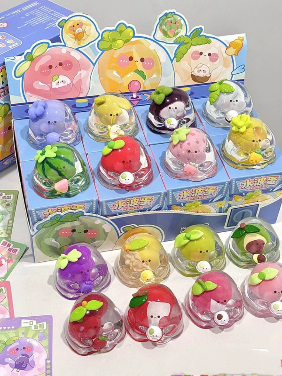 正版新品水波蛋果缤纷水果系列盲盒手办可爱摆件可爱公仔女生礼物