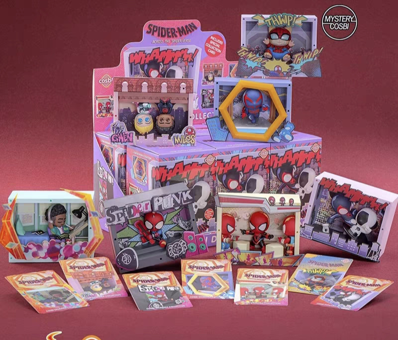 正版HotToys漫威蜘蛛侠纵横宇宙COSBI场景盲盒男生生日礼物摆件