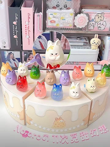 Nororo潮玩萌粒新年送礼原创盲盒手办摆件排排坐迷你盲袋礼物公仔