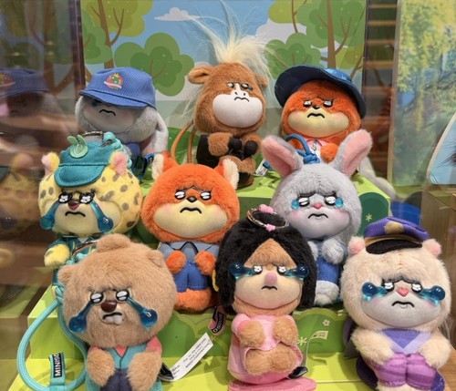 正版迪士尼疯狂动物城抱膝心事簿搪胶毛绒盲盒挂件摆件手办礼物女