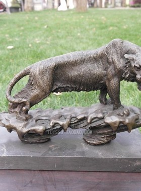 老虎动物摆件雕塑艺术品