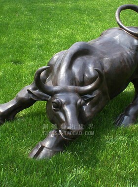 铜雕塑华尔街铜牛户外庭院摆件