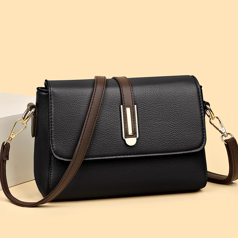正品真皮中年妈妈包包斜挎包2025新款潮百搭时尚单肩女士牛皮小包