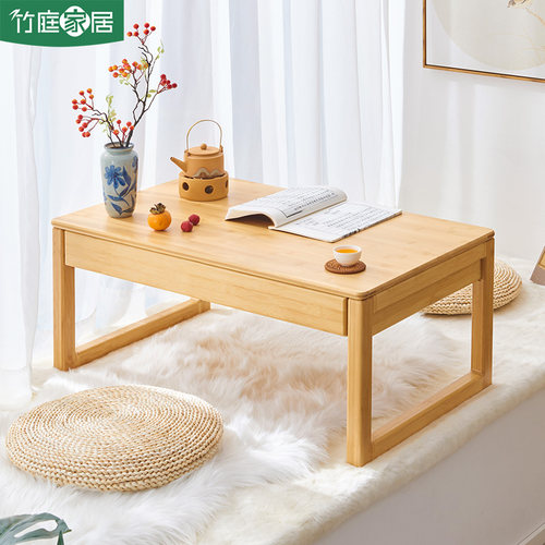 飘窗小桌子榻榻米日式茶几家用矮桌实木炕桌阳台茶桌卧室坐地茶台