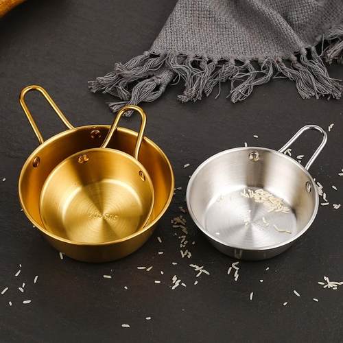 韩式304不锈钢酒碗带柄米酒碗