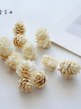 【漂白落叶松花】天然植物加工花松花手工diy材料圣诞花环制作