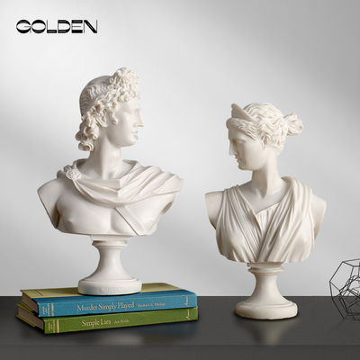 欧式美式古希腊神话阿波人物残缺雕像样板房书房软装饰品树脂摆件