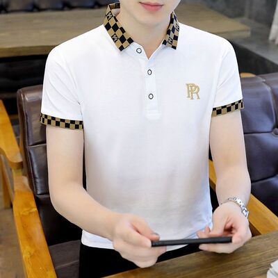 商场专柜撤回清仓捡漏短袖t恤男翻领polo衫潮流半袖体恤打底上衣