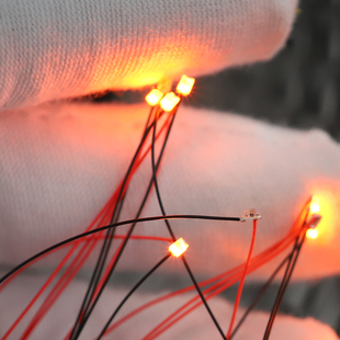 3V模型制作贴片模型小灯 0805贴片闪灯LED带线12V 10个 20个