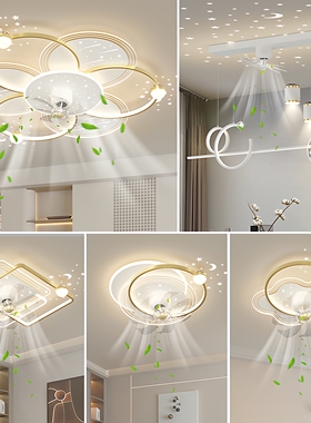 风扇灯2026新款客厅护眼全光谱灯具现代简约家用餐厅卧室中山灯具