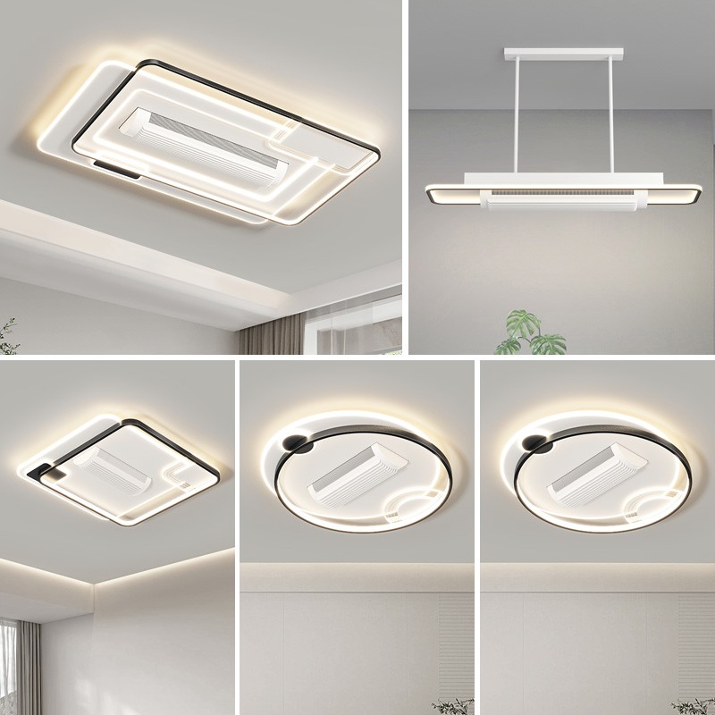 智能无叶风扇灯客厅主灯2025新款简约现代静音护眼电风扇一体灯具