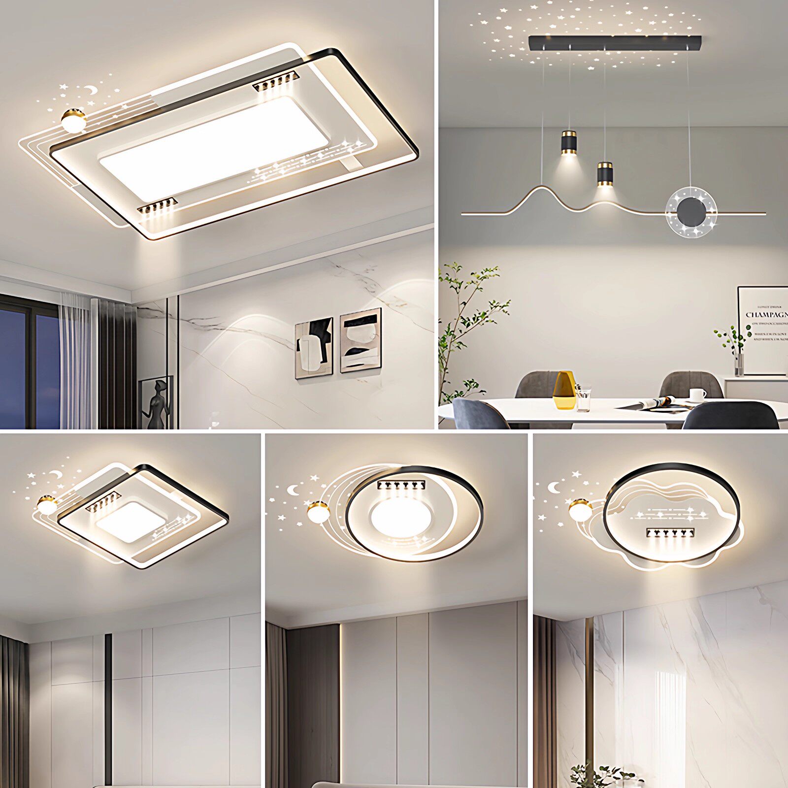 客厅主灯2026新款现代简约大气主卧室灯房间吸顶灯全屋套餐组合灯