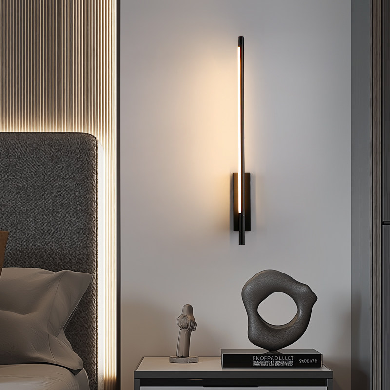 北欧极简悬浮长条客厅壁灯卧室灯