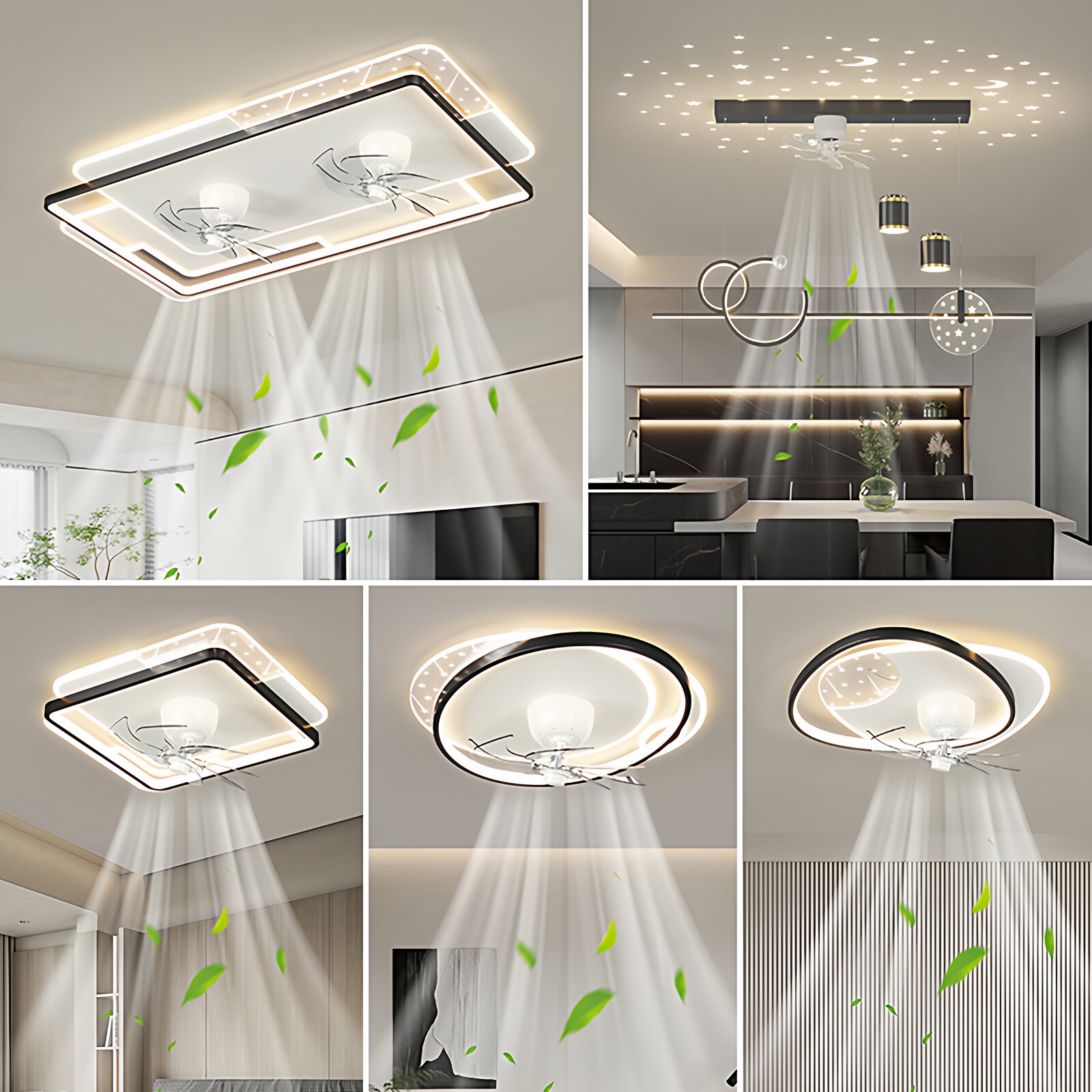 风扇灯2026年新款全屋套餐客厅卧室简约现代大气风扇吸顶灯具组合