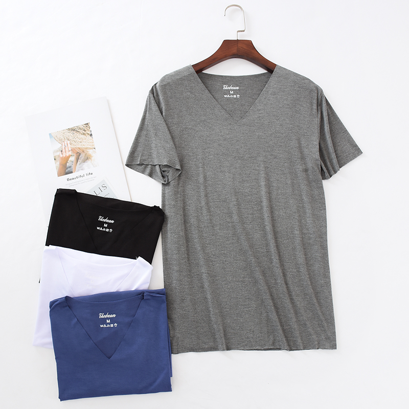 夏季男士短袖潮流纯白色新款体恤