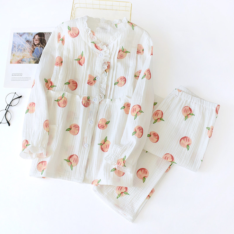 산후 의류 순면 거즈 잠옷 봄 가을 여름 얇은 모유 수유 산후 산모 느슨한 조절 간호 복