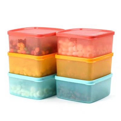 特百惠便携水果保鲜盒400ML彩色