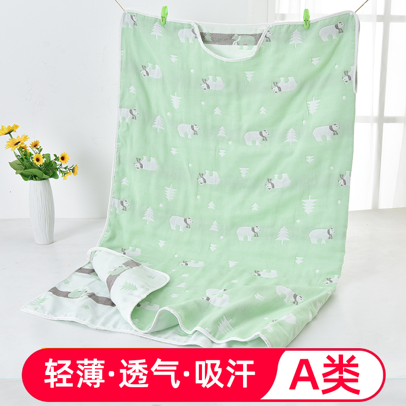 儿童睡袋春夏款宝宝纱布纯棉中大童夏季薄款防踢被四季通用2-15岁