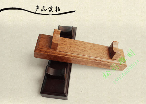 竹简底座木托底托竹简支架竹简专用竹简情书菜单配件仿古托架