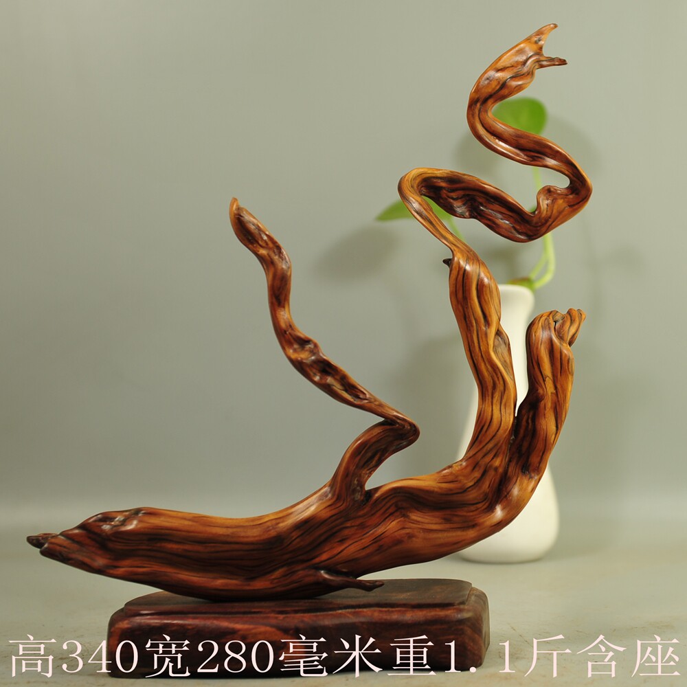 崖柏根雕摆件禅意随形笔挂工艺品镇宅笔架珠串架笔筒茶台红白料