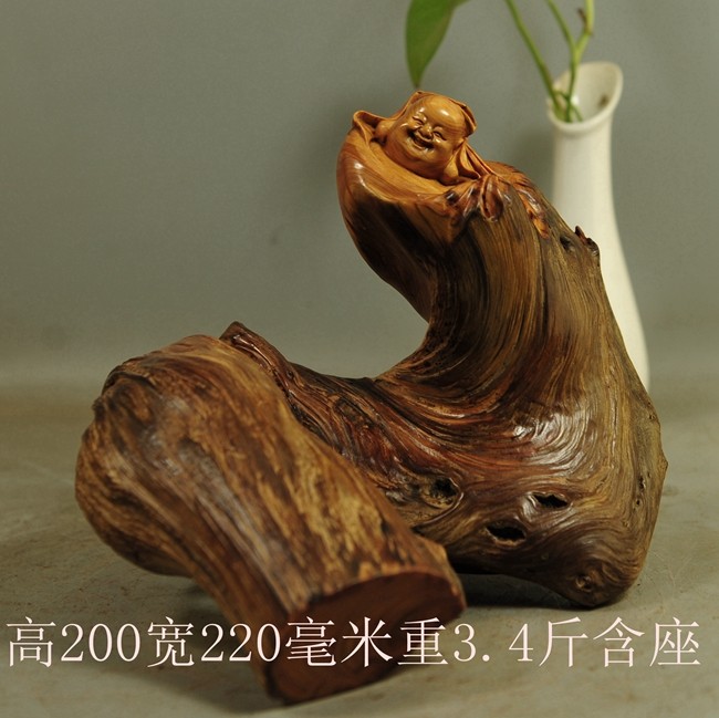 崖柏根雕摆件随形笔挂笔架珠串架笔筒茶台太行陈化原料倒流香