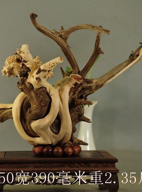 根雕倒流香笔筒摆件红白料崖柏