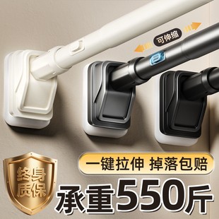 不锈钢免打孔伸缩杆晾衣杆阳台晾衣架卫生间窗帘支撑衣柜挂衣杆子