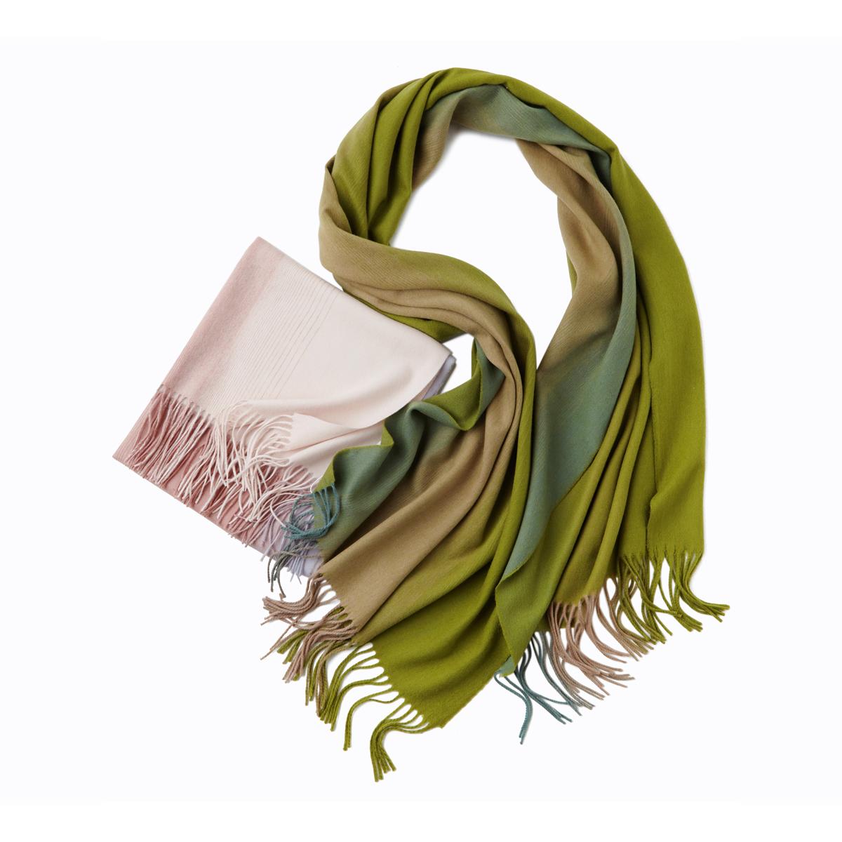 大客户订单100%纯山羊绒围巾春秋冬女士提织围巾高奢气质保暖披肩