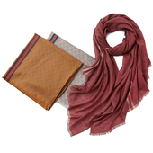 大牌感十足 轻薄款 纯羊毛200支戒指绒棋盘格围巾女防晒空调房披肩