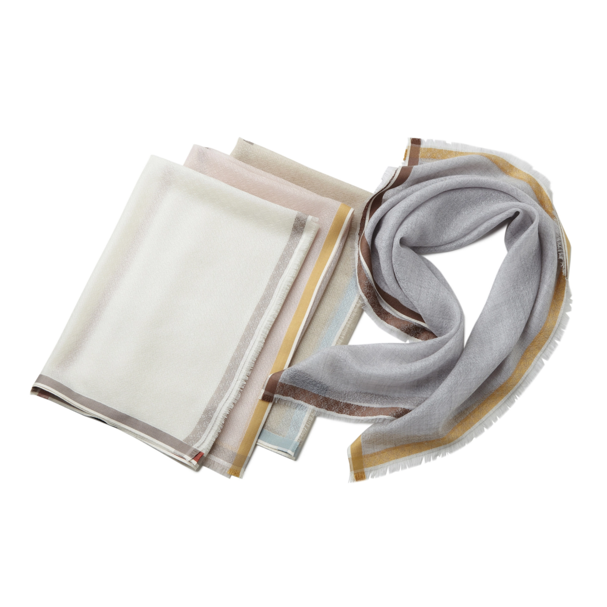 25早秋新款女纯山羊绒护颈小方巾纯色200支戒指绒轻薄款围巾领巾