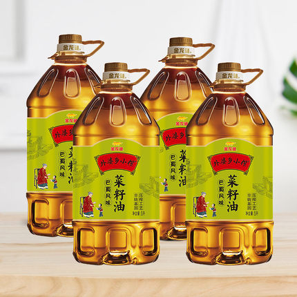 金龙鱼菜籽油 外婆乡小榨食用油5L*4桶 巴蜀风味非转基因物理压榨