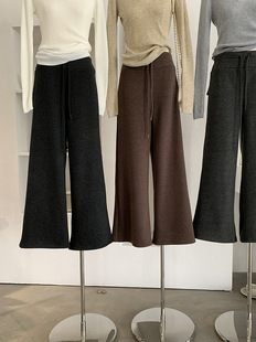 长裤 卫裤 女10.21不退不换 阔腿裤 抽绳松紧腰宽松直筒休闲裤