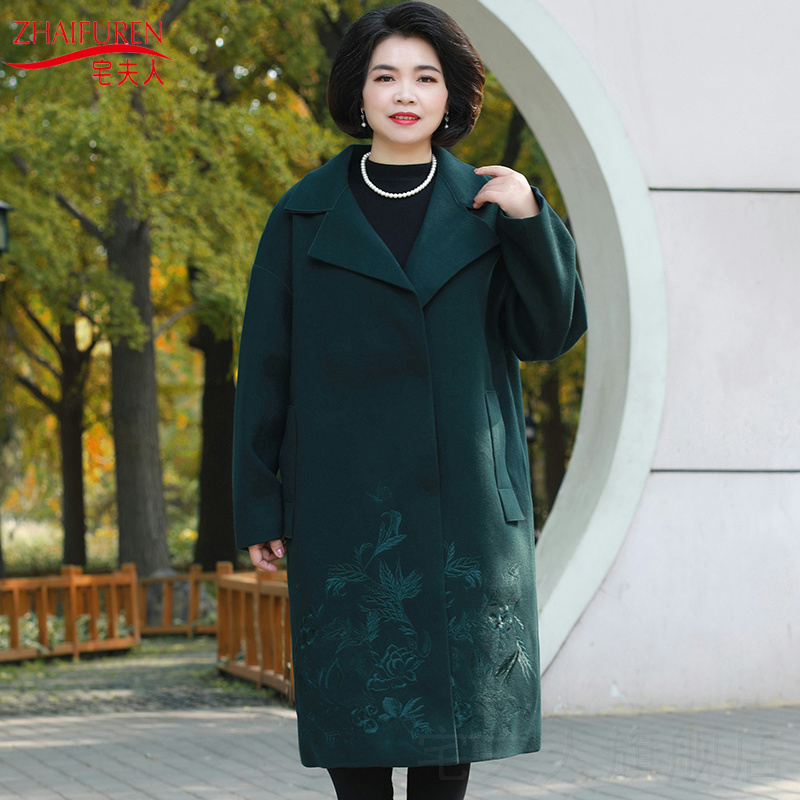 中老年女装宅夫人呢大衣