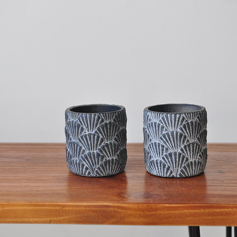 清货 轻瑕 水泥小花盆 多肉植物种植花盆 有漏水孔 2个一组