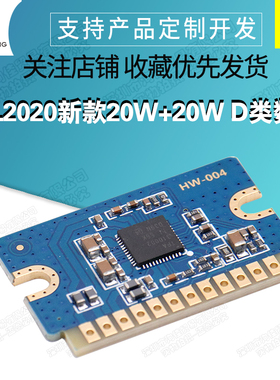 YL2020新款20W+20W D类数字功放板12V-24V迷你功放模块 音效好