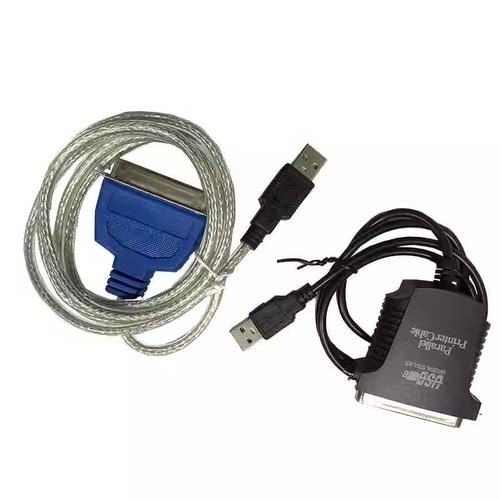1284打印线usb转并口线 USB2.0打印机连接线老式并口 36针 免驱