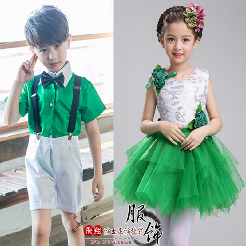 六一儿童演出服装幼儿园中小学生大合唱男童女童舞蹈表演服蓬蓬裙